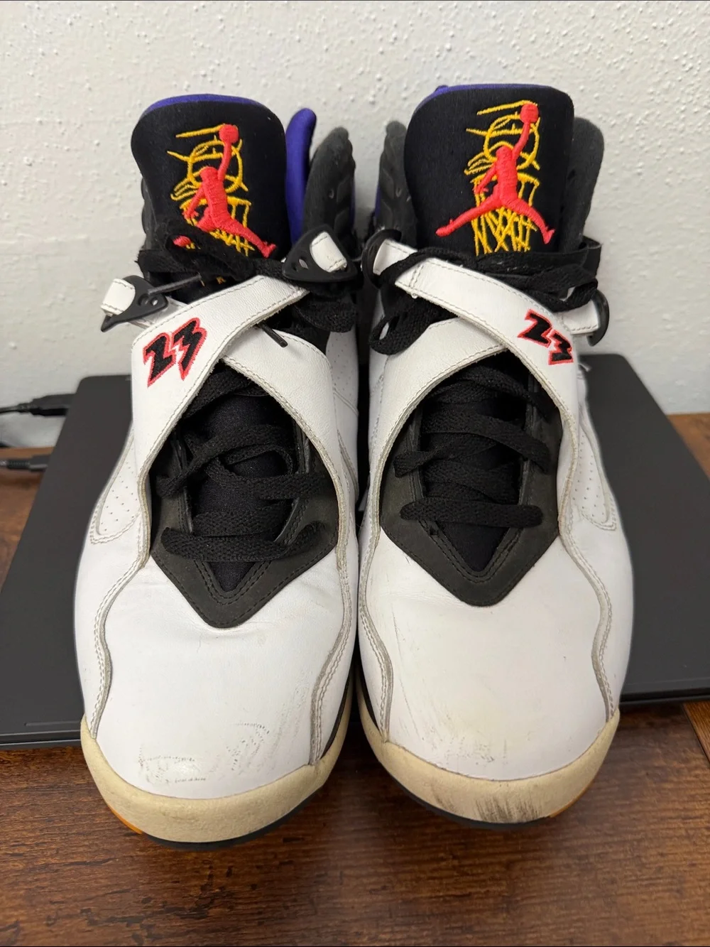 Nike Air Jordan 8 Retro Three Peat White Infrared 305381-142 Size Mens 11 🔥